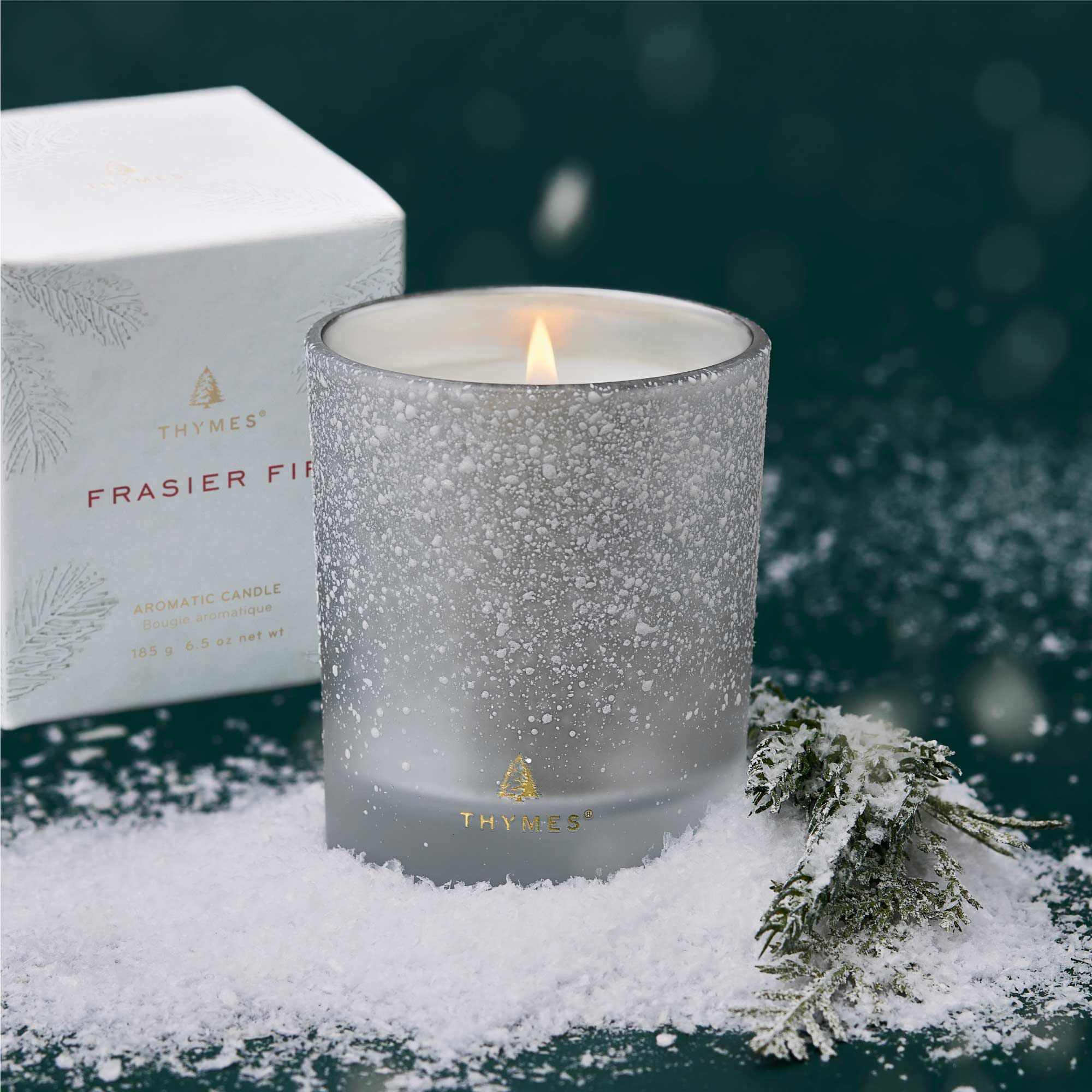 Frasier Fir® Flocked 6.5 oz Poured Candle - Thymes