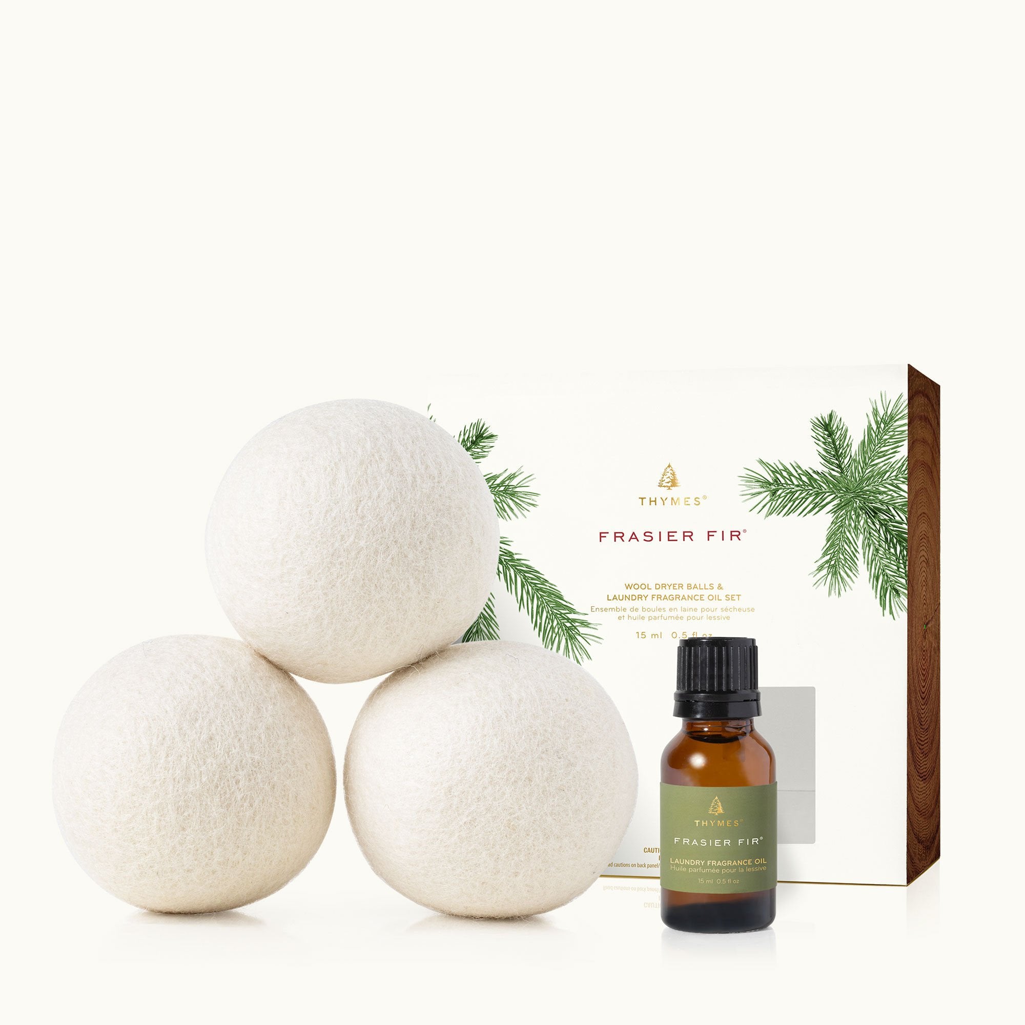 Frasier Fir® Wool Dryer Balls & Laundry Fragrance Oil Set - Thymes