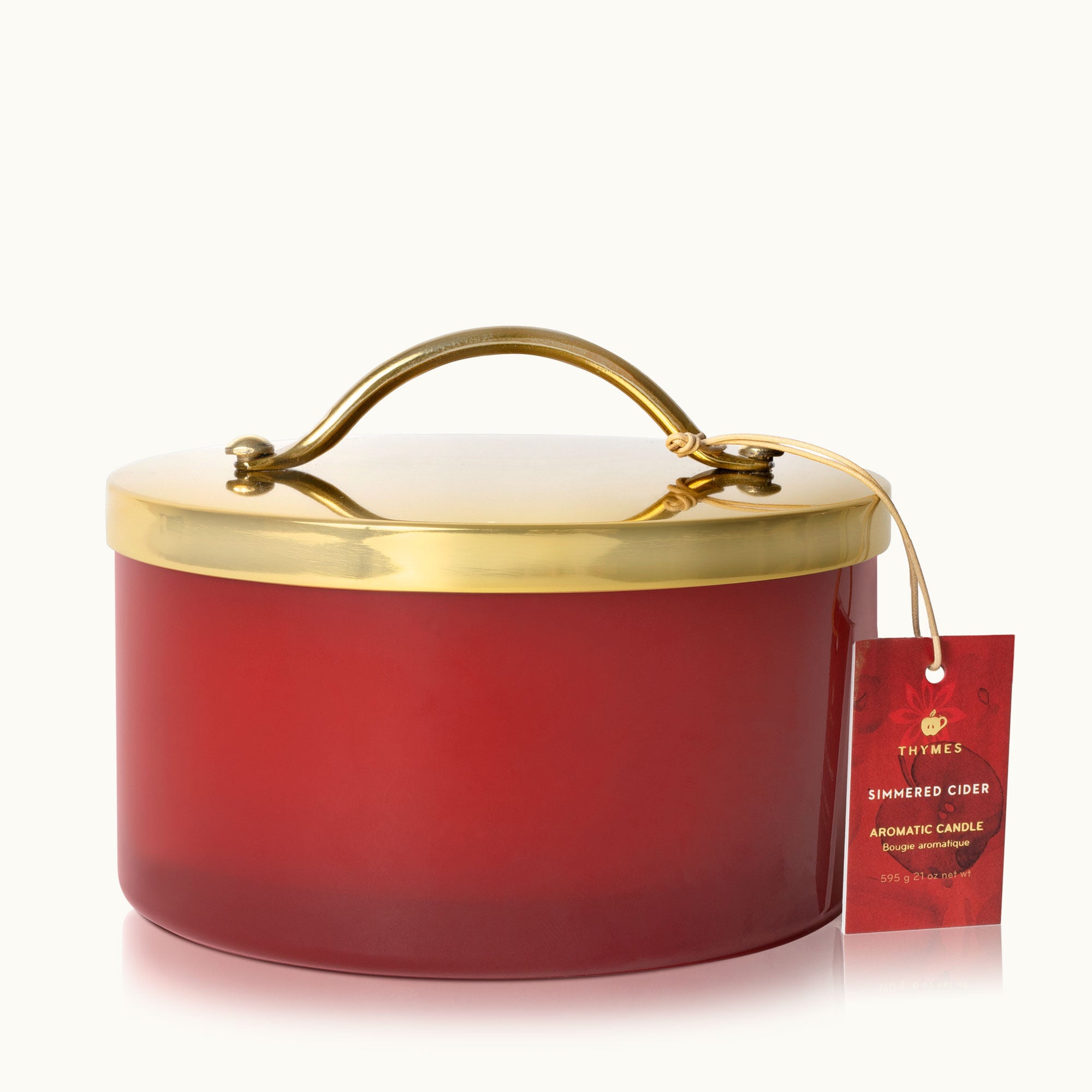 Simmered Cider Harvest Red 4-Wick Candle - Thymes