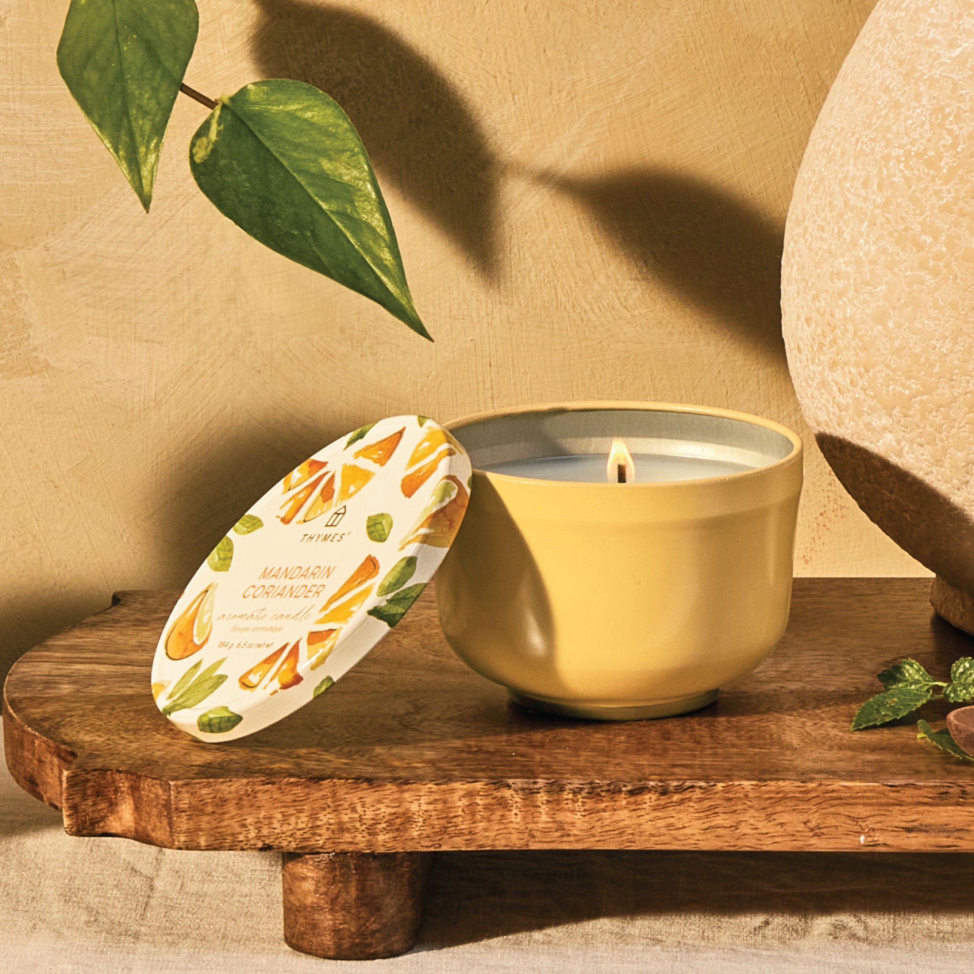 Mandarin Coriander Poured Candle Tin - Thymes