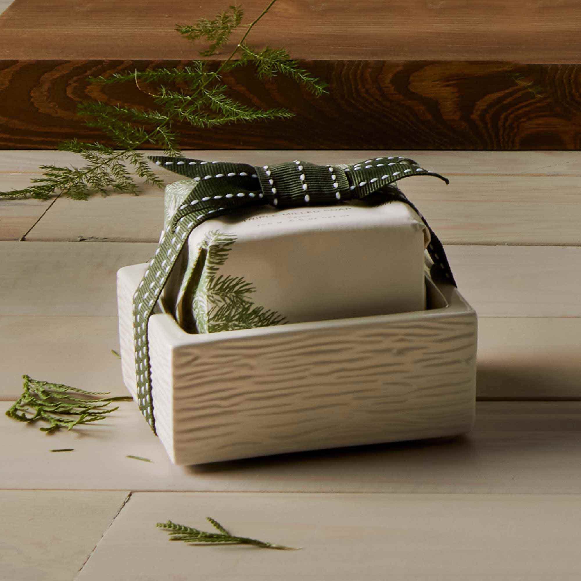 Frasier Fir? Bar Soap and Dish Set - Thymes