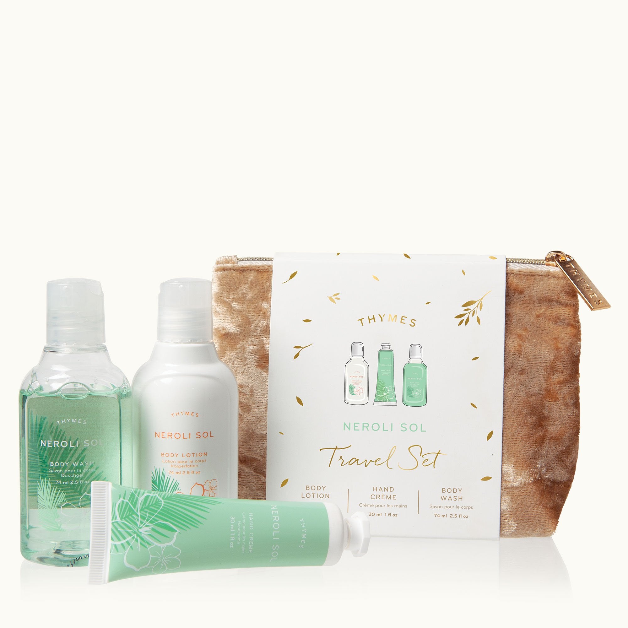Neroli Sol Travel Set with Beauty Bag - Thymes