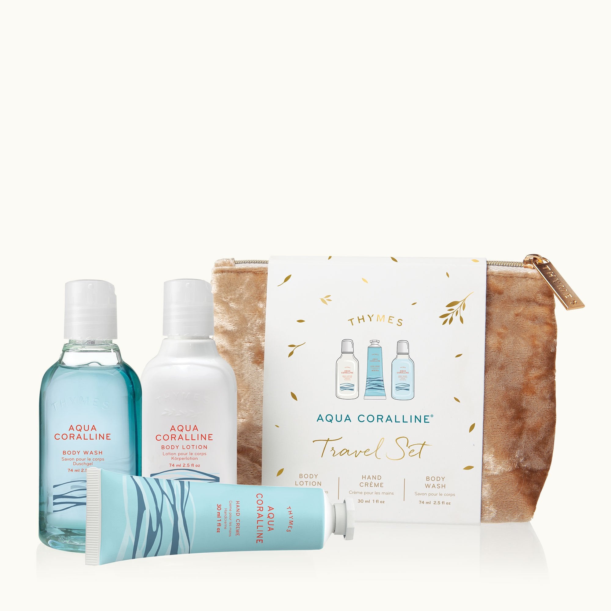 Aqua Coralline Travel Set with Beauty Bag - Thymes