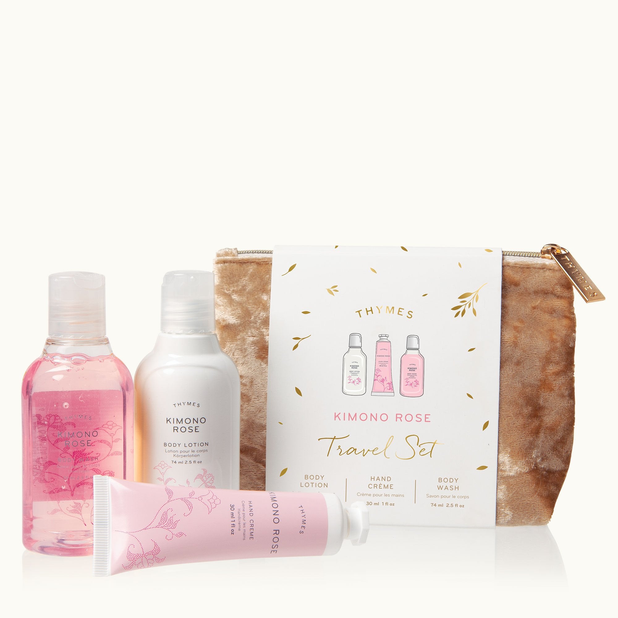 Kimono Rose Travel Set with Beauty Bag - Thymes
