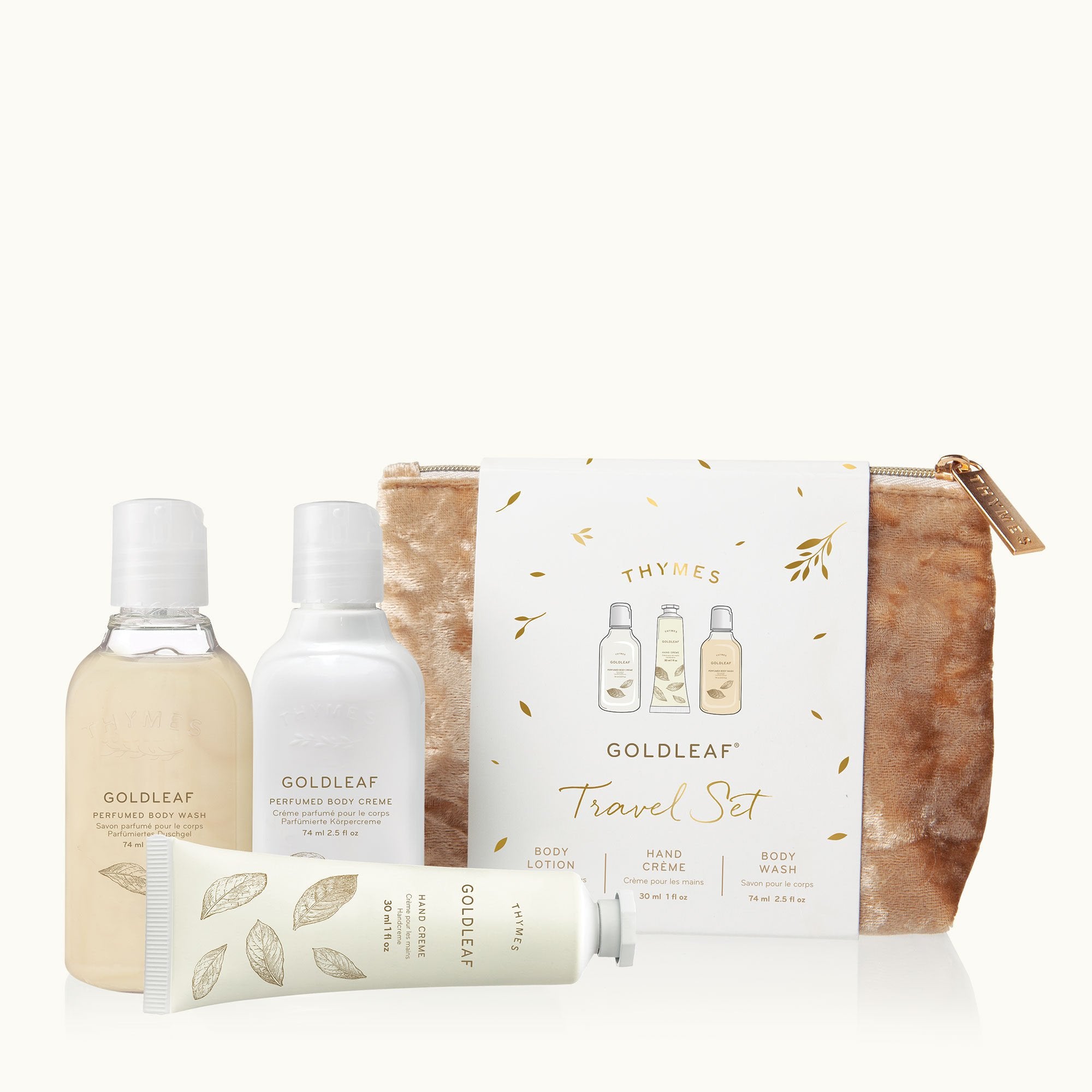 Goldleaf Travel Set with Beauty Bag - Thymes