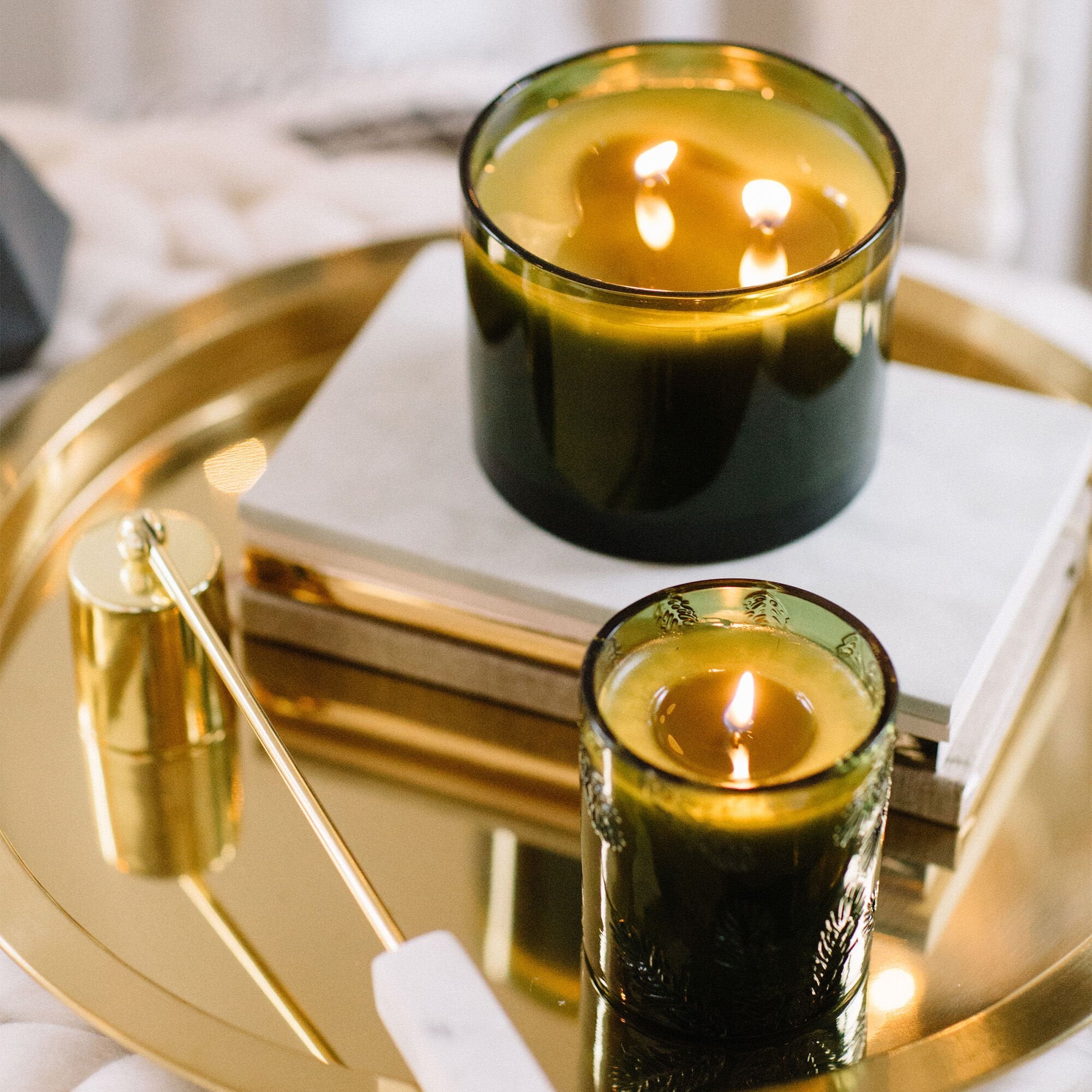 Frasier Fir? Green Glass Candle - Thymes